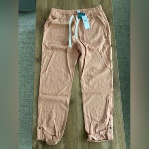 Roxy Women’s Linen Drawstring Pants NWT